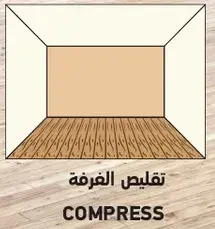 رسم توضيحي لتصميم تقليص الغرفه.