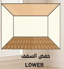 Lower ceiling design illustration.