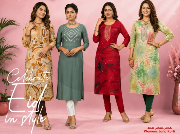 Celebrate Eid in style with these beautiful women's long kurtis.
