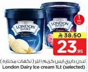 London Dairy Ice Cream 1Lt (selected)