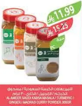 Al Ameer Saudi Kasa Masala, Turmeric, Ginger, Madras Curry Powder 300g.