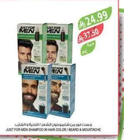 JUST FOR MEN SHAMPOO IN HAIR COLOR / BEARD & MOUSTACHE
