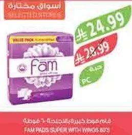 FAM PADS SUPER WITH WINGS 60s