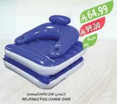 Inflatable pool lounge chair