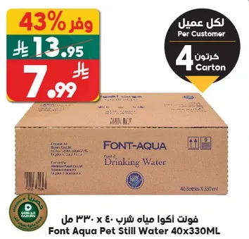 Font Aqua Pet Still Water 40x330ML