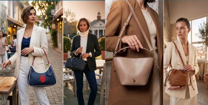 A collection of stylish handbags suitable for various occasions.