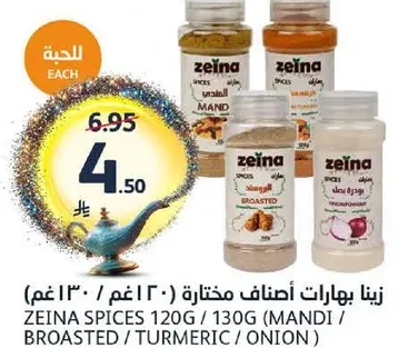زينا بهارات اصناف مختاره ( 120 غم / 130 غم (مندي / مشوي / كركم / بصل