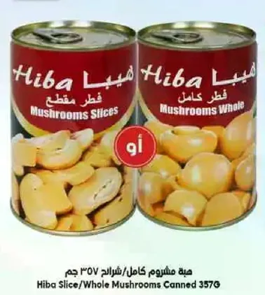 Hiba Slice/Whole Mushrooms Canned 357g