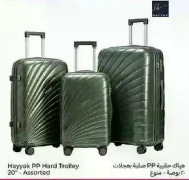 Hayyak PP Hard Trolley 20" Assorted