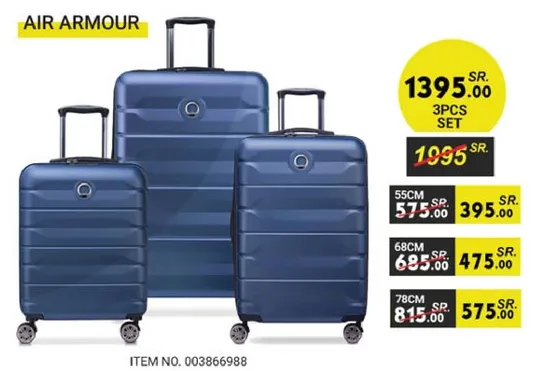 Air Armour 3 pieces luggage set.
