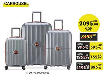 3 pieces set of stylish and durable luggage.