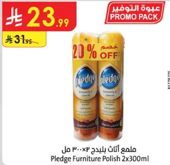 Pledge Furniture Polish 2x300ml