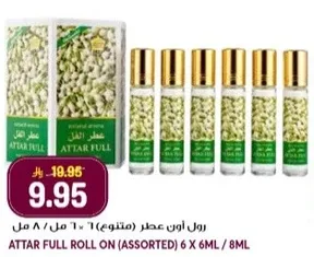Full roll-on perfume (assorted) 6 x 6ml / 8ml