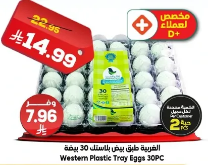 Western Plastic Tray Eggs 30PC