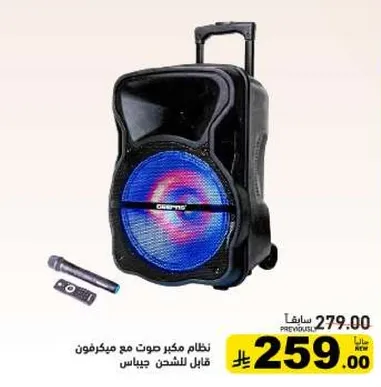 Portable Speaker System with Microphone