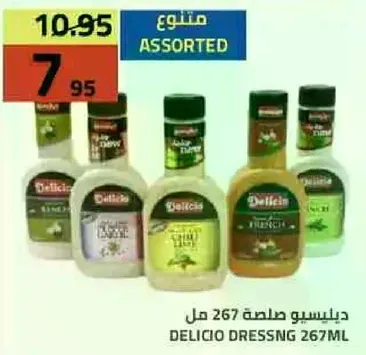 دليسيص صلصه 267 مل متنوعه النكهات.