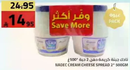 Nadec Cream Cheese Spread 2*500GM