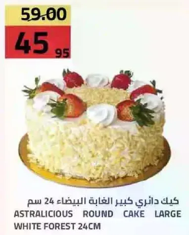 كيك دايري كبير الغابه البيضاء 24 سم