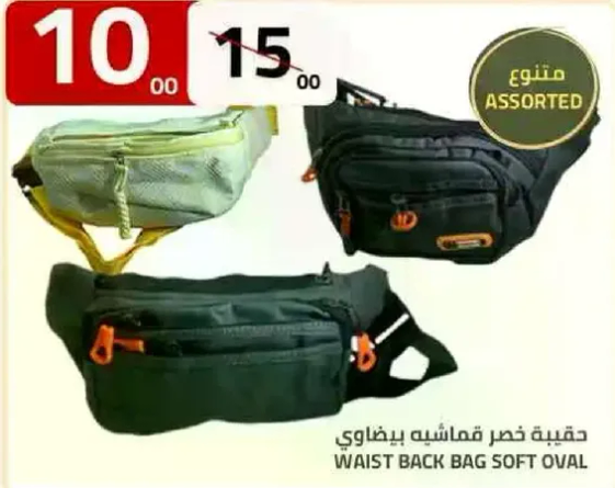 Assorted waist back bags.