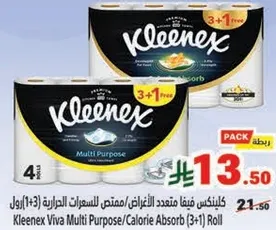 Kleenex Multi Purpose Calorie Absorb Roll 4 Rolls