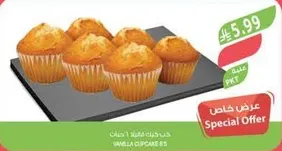 كب كيك فانيليا.