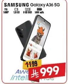 SAMSUNG Galaxy A36 5G، 128 جيجابايت، 8 جيجابايت رام