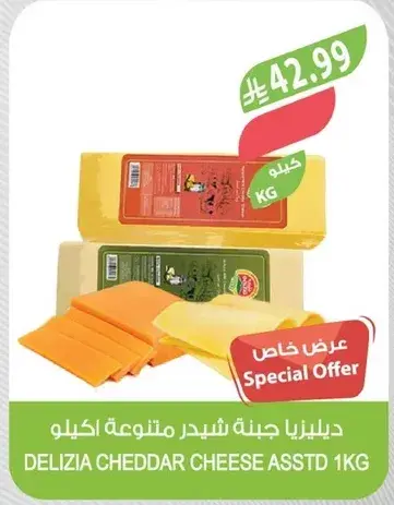 جبنه شيدر متنوعه دليزيا، 1 كيلو.