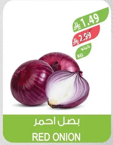 بصل احمر.