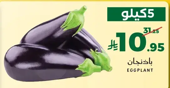 5 كيلو من الباذنجان.