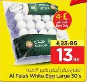 بيض ابيض كبير الفلاح 30 حبه