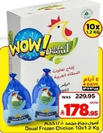 اصوال دجاج مجمد 10 × 1.2 كجم
