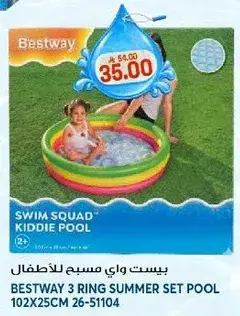 Bestway 3 Ring Summer Set Kiddie Pool 102x25cm