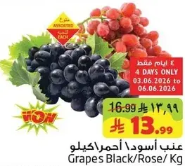 عنب اسود/احمر كيلو
