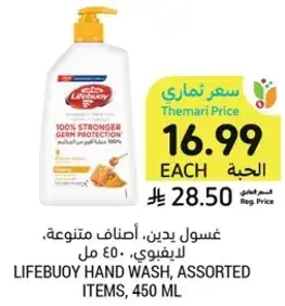 Lifebuoy Hand Wash, assorted items, 450 ml.