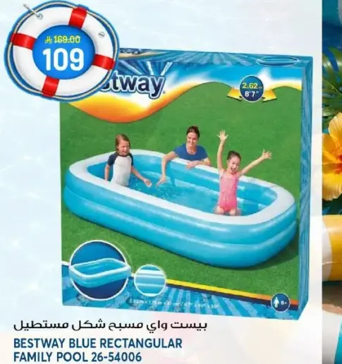 BESTWAY BLUE RECTANGULAR FAMILY POOL