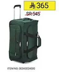 Green travel bag