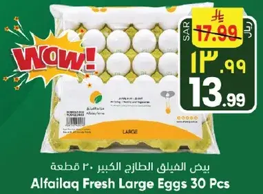 بيض الفيلق الطازج الكبير 30 قطعه