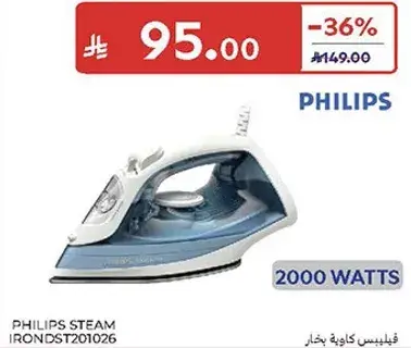 Philips steam iron, 2000 watts.