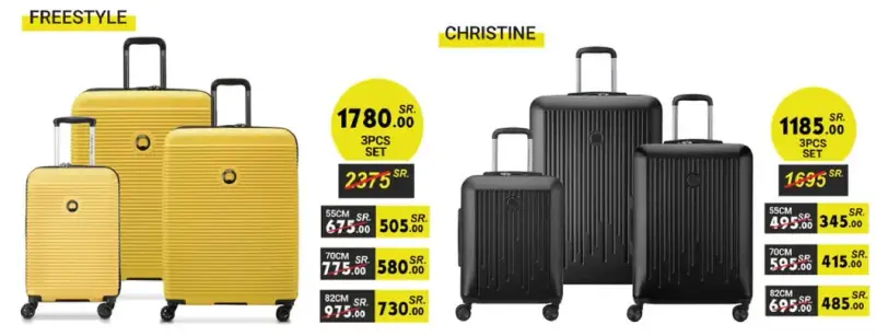 FREESTYLE and CHRISTINE 3PCS SET luggage.