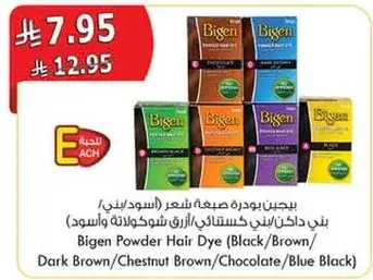 بيجن بودره صبغه شعر (اسود/بني/كستنايي/ازرق شوكولاته واسود)