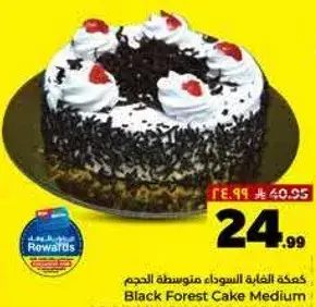 كيكه الغابه السوداء متوسطه الحجم