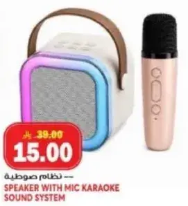 نظام صوتي مع ميكروفون كاراوك