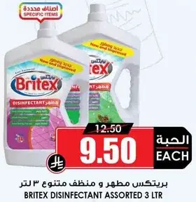بريتيكس مطهر ومنظف متنوع 3 لتر