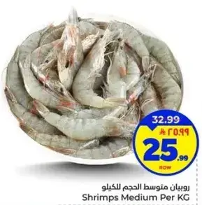 روبيان متوسط الحجم للكيلو