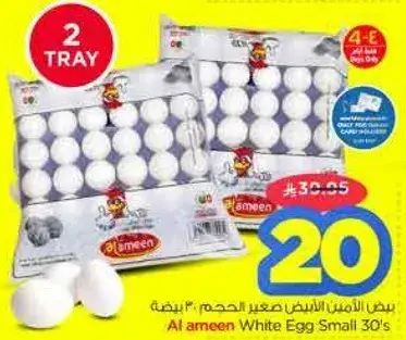 بيض الامان الابيض حجم صغير 30