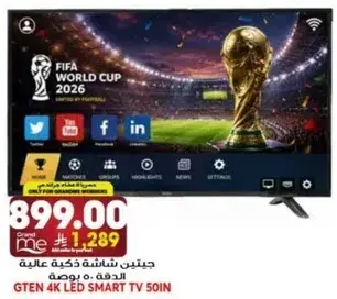 GTEN 4K LED SMART TV 50IN
