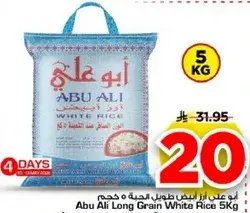 ابو علي ارز ابيض طويل الحبه 5 كجم