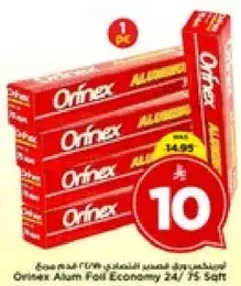 Orinex Alum Foil Economy 24/75 Sqft