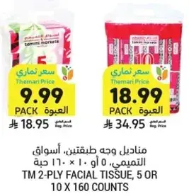 TM 2-Ply Facial Tissue, 5 or 10 x 160 counts