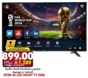 GTEN 4K LED SMART TV 50IN